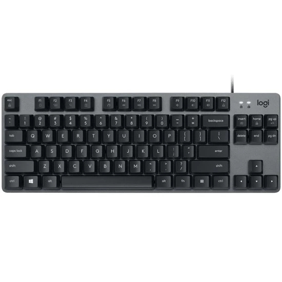 لوحة مفاتيح ميكانيكية سلكية من الألومنيوم من LOGITECH K835 TKL - مفتاح خطي باللون الأحمر الجرافيتي