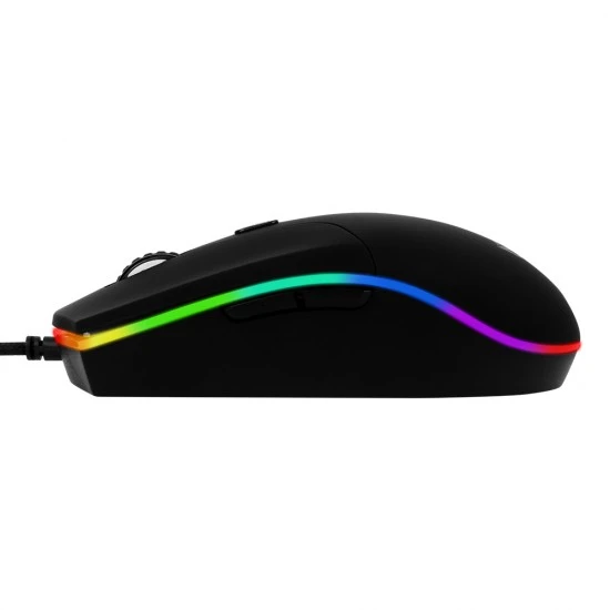 ماوس الألعاب MEETION GM21 بدقة 4800 نقطة في البوصة وإضاءة خلفية دائرية ملونة RGB واستشعار بصري عالي الدقة