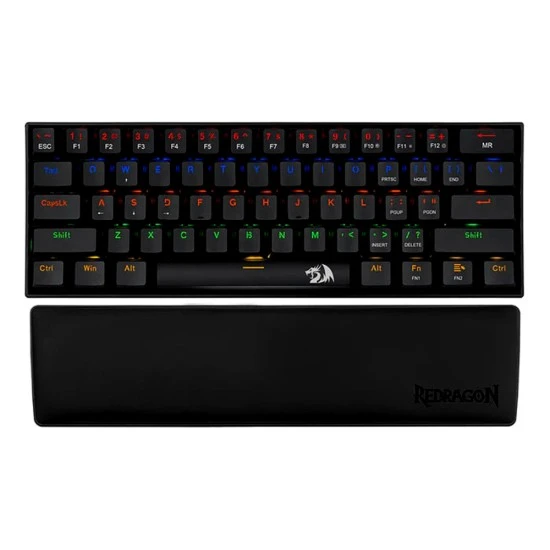 مسند معصم لوحة مفاتيح الكمبيوتر REDRAGON METEOR S P035 بحجم صغير 61 مفتاحًا