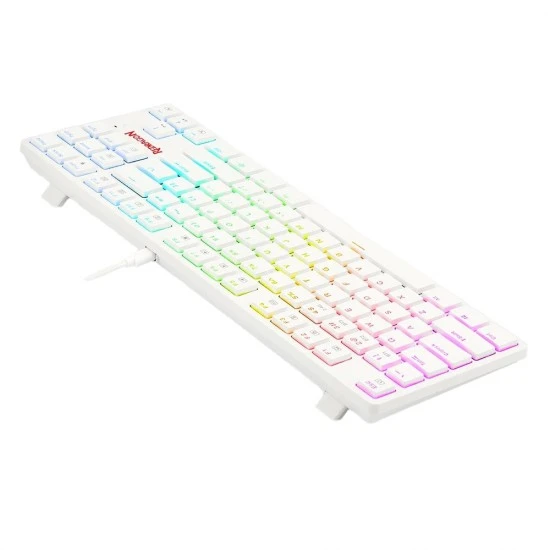 لوحة مفاتيح ميكانيكية REDRAGON K539 ANUBIS 80% لاسلكية RGB بمفاتيح TKL منخفضة الارتفاع باللون البني - أبيض