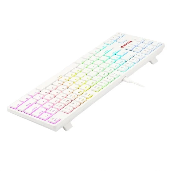 لوحة مفاتيح ميكانيكية REDRAGON K539 ANUBIS 80% لاسلكية RGB بمفاتيح TKL منخفضة الارتفاع باللون البني - أبيض