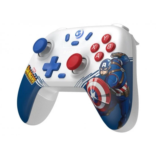 GAMESIR T4N LITE CA NOVA LITE HAAL EFFECT MULTI-PLATFORM وحدة التحكم في الألعاب اللاسلكية من MARVEL - إصدار CAPTAIN AMERICA