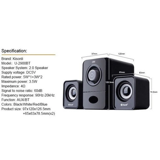 KISONLI U-2900BT MOBILE WIRELESS  SPEAKER