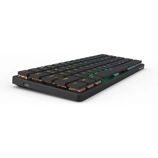 لوحة مفاتيح ميكانيكية للألعاب REDRAGON ELISE PRO K624P RGB 60% LOW PROFILE RED SWITCHES 3 MODES 2.4G BLUTETOOTH WIRED
