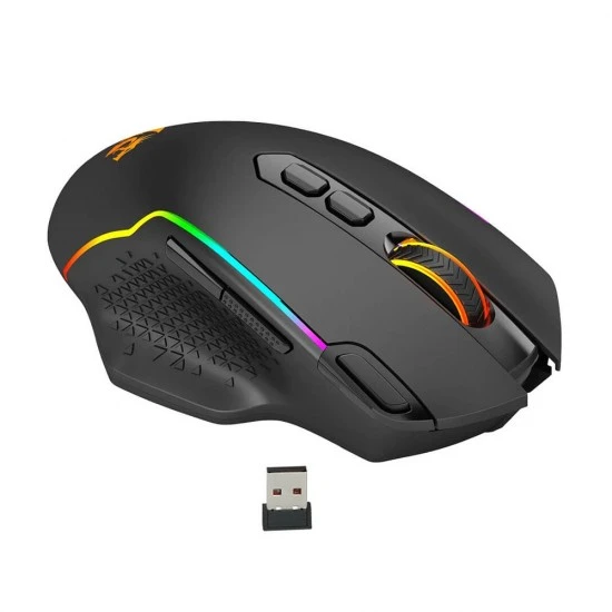 REDRAGON  TAIPAN PRO M810 10000 DPI WIRED WIRELESS GAMER MOUSE WITH RAPID FIRE KEY 8 MACRO BUTTONS 45-HOUR DURABLE POWER CAPACITY AND RGB BACKLIT