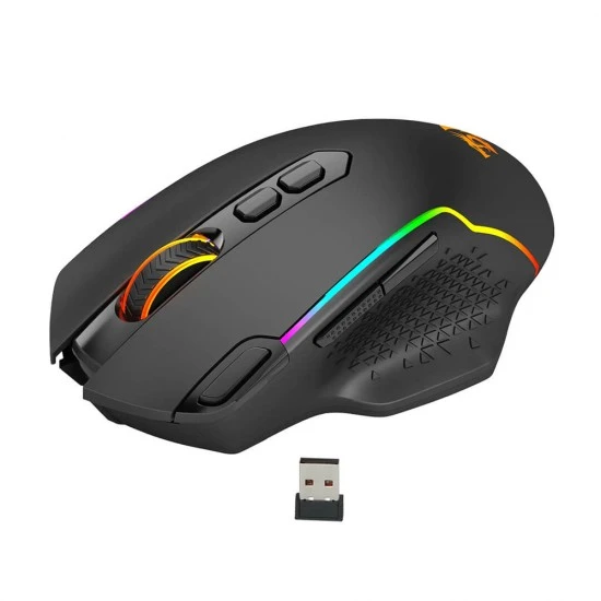 REDRAGON  TAIPAN PRO M810 10000 DPI WIRED WIRELESS GAMER MOUSE WITH RAPID FIRE KEY 8 MACRO BUTTONS 45-HOUR DURABLE POWER CAPACITY AND RGB BACKLIT