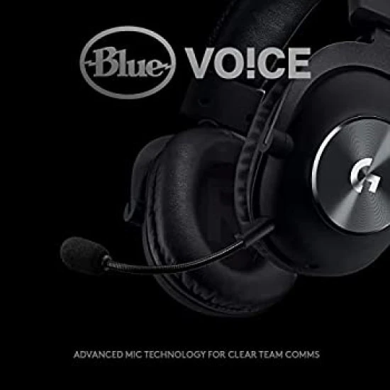 سماعة ألعاب سلكية LOGITECH G PRO X 7.1 - ميكروفون صوتي أزرق