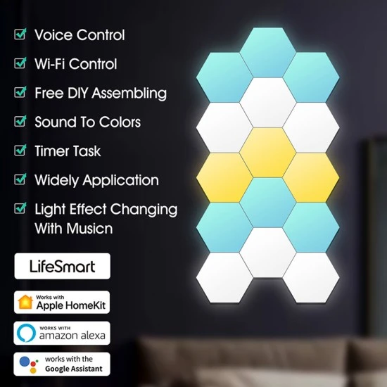 مجموعة LifeSmart COLOLIGHT PLUS LS167A7 المكونة من 7 قطع مع حامل