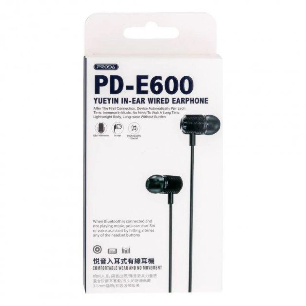 PRODA PD-E600 YUEYIN In-Ear Headphone
