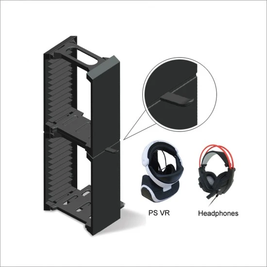DOBE PS4 AND XBOX MULTIFUNCTIONAL VERTICAL STAND STORAGE KIT WITH CD STORAGE