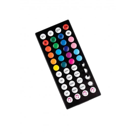 PORODO BLUE SOUND REACTIVE RGB STRIP LIGHT WITH 44 KEY REMOTE - 5 METERS