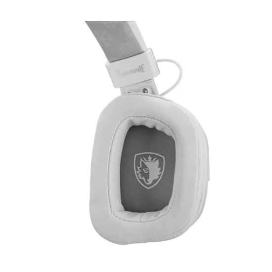 سماعة رأس SADES SNOWWOLF SA-722S للألعاب متوافقة مع أنظمة تشغيل متعددة وصوت ستيريو - بيضاء