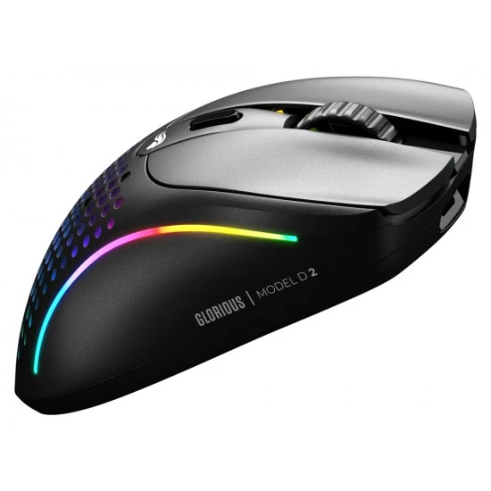 ماوس الألعاب اللاسلكي GLORIOUS MODEL D 2 ULTRALIGHT 66G 26K DPI BAMF 2.0 SENSOR RGB - أسود غير لامع
