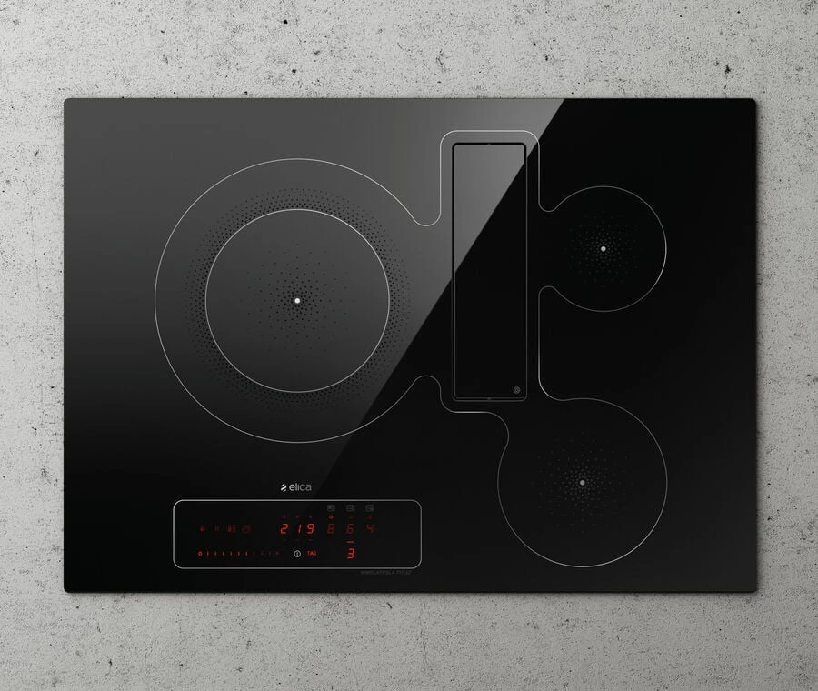 Nicola Tesla Hood+Induction Hob 60cm 850m3/h Black Glass BL/F PO/60