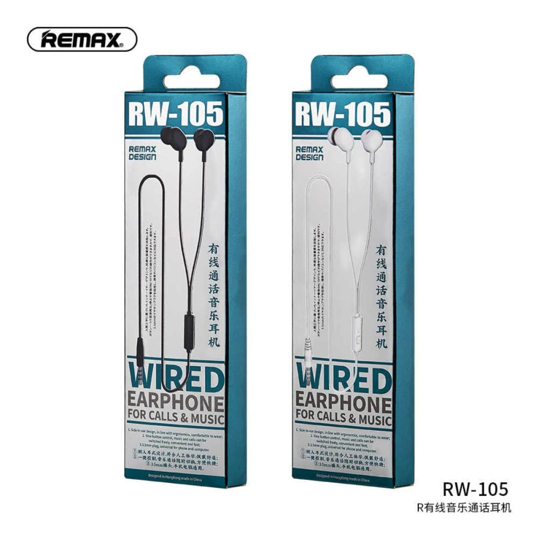 سماعات أذن سلكية من ريماكس RW-105 لهواتف iPhone 6s 6 5s 5 Xiaomi Samsung Huawei