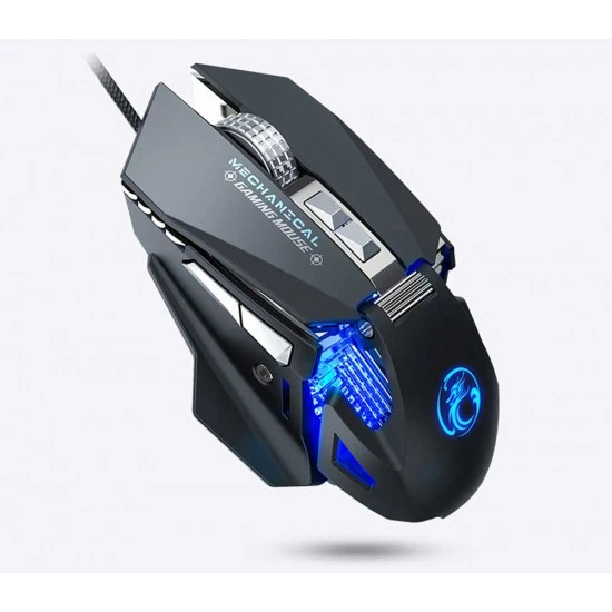 IMICE T96 UP TO 7200 DPI RGB USB WIRED MECHANICAL GAMING MOUSE FOR PC - BLACK