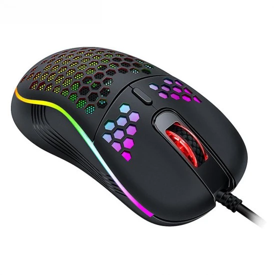 ماوس الألعاب IMICE T98 السلكي USB خفيف الوزن على شكل خلية نحل بدقة تصل إلى 7200 نقطة في البوصة للكمبيوتر الشخصي
