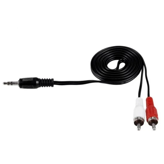 كابل 3.5 مم ذكر AUX إلى 2RCA ذكر - 1.5 متر