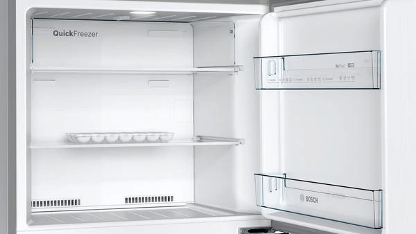 Top Mount Freezer-Fridge 70cm Serie 4 328Lit  Led S.Steel look