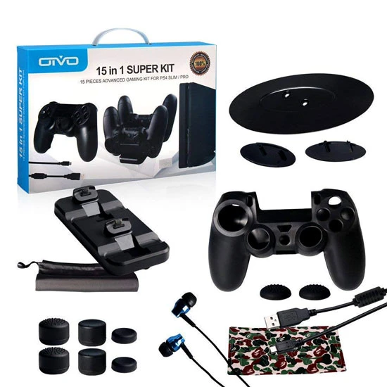 مجموعة ألعاب متطورة من OIVO مكونة من 15 قطعة لجهاز PS4 SLIM / PRO