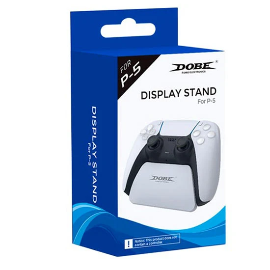 طقم شحن حامل عرض DOBE لجهاز PS5 TP5-0537B باللون الأبيض