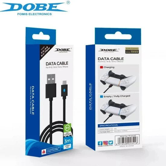 كابل شحن ونقل بيانات DOBE 3M لجهاز PS5/الهاتف/NINTENDO SWITCH/XBOX