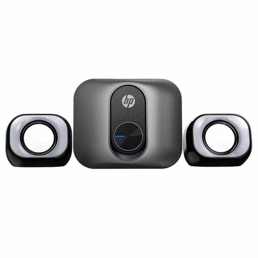 مكبر صوت USB سلكي صغير متعدد الوسائط HP DHS-2111S للكمبيوتر الشخصي بمنفذ 3.5 مم