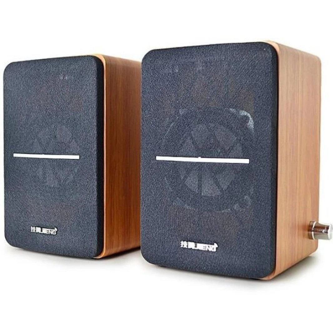 JT-009 مكبر صوت خشبي لسطح المكتب بمنفذ USB+AUX