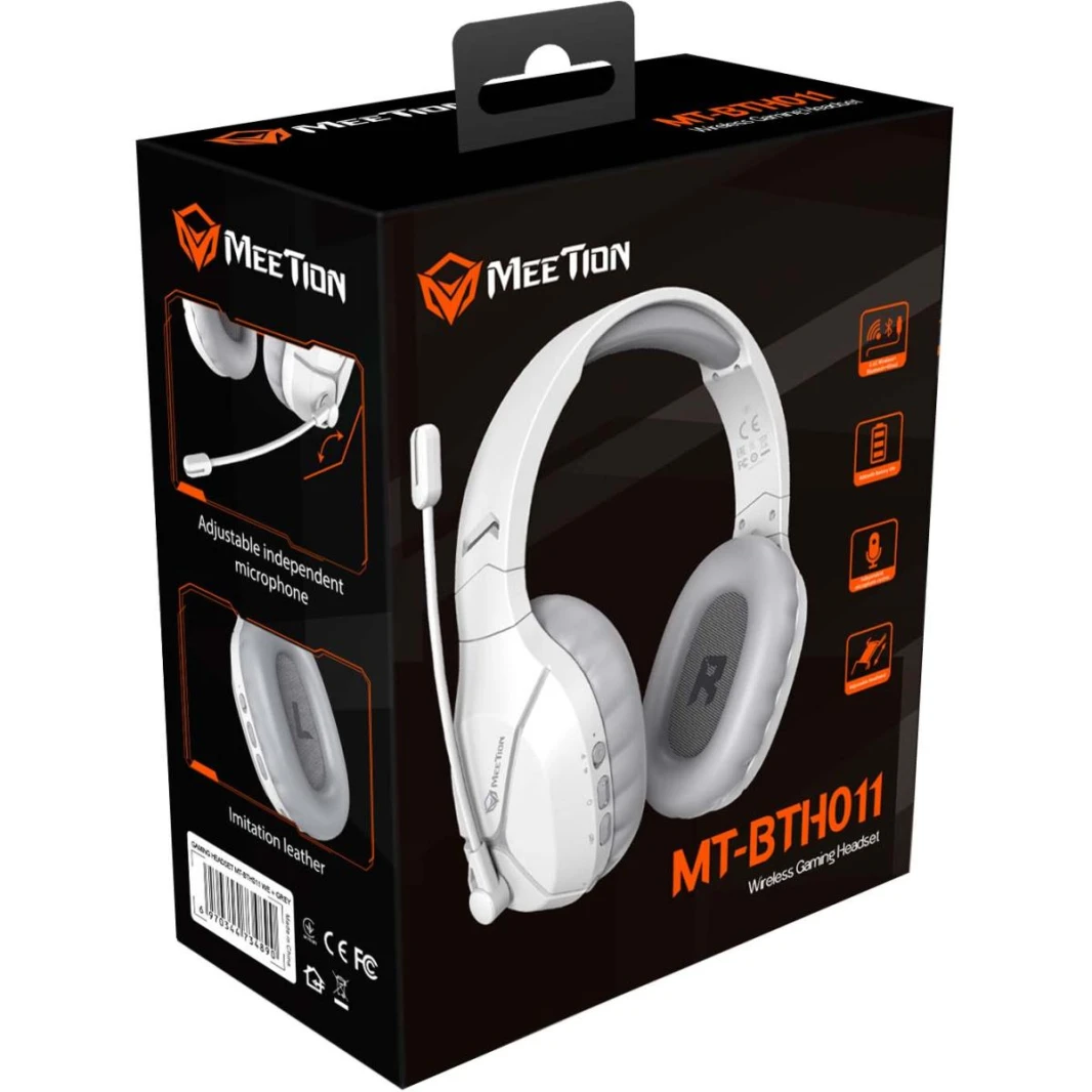 Meetion BTH011 Tri-Mode 2.4G Wireless Bluetooth & Wired Gaming Headset -White