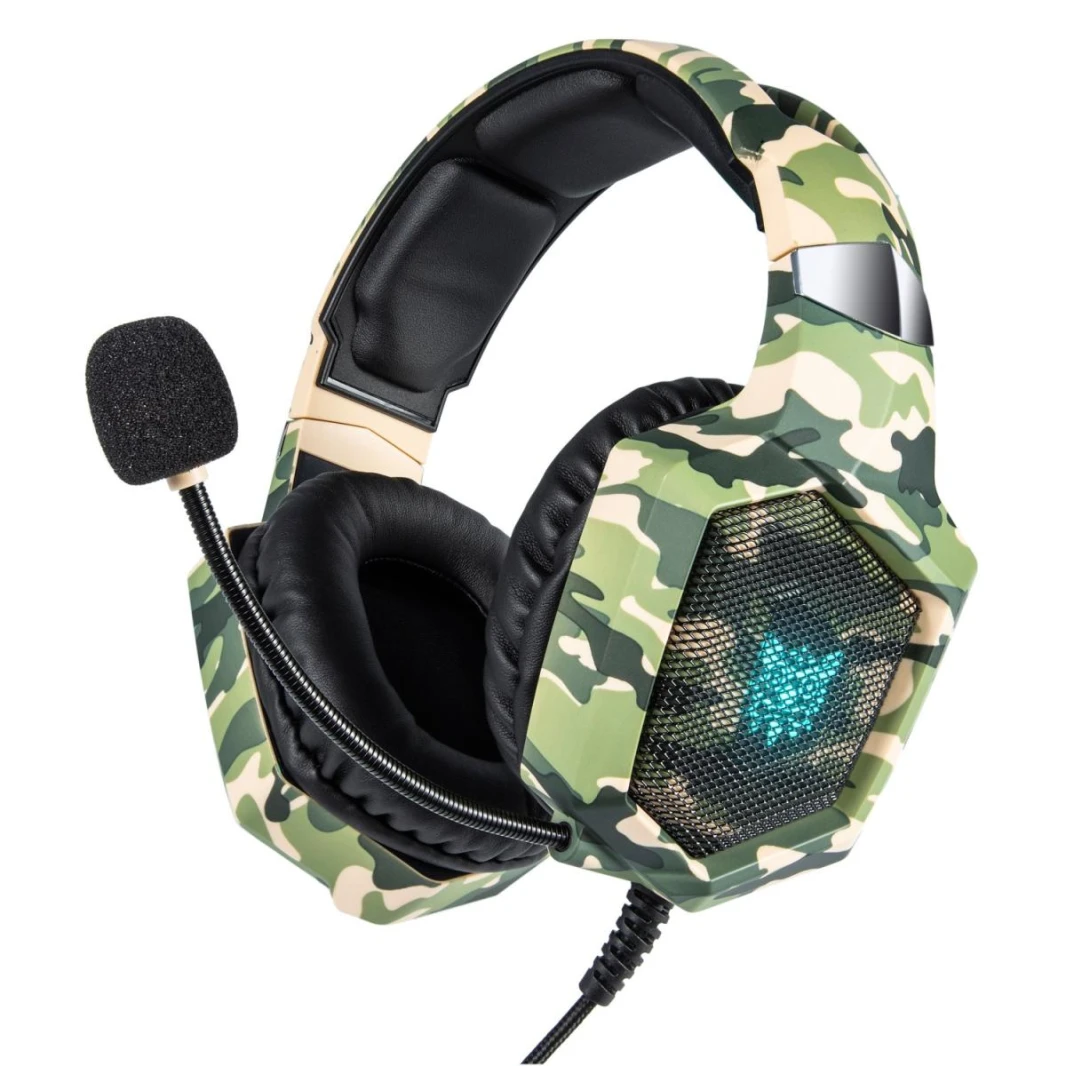 سماعة رأس ONIKUMA K8 ARMY CAMOUFLAGE للألعاب ستيريو محيطية مع ميكروفون