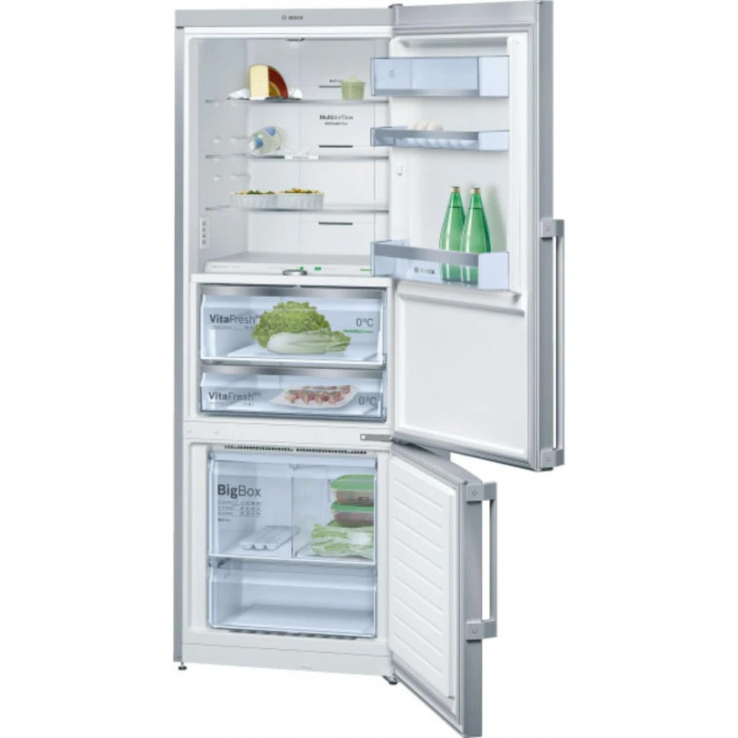 Bosch Refrigerator Botton Freezer A++, 515Lit, Stainless Steel