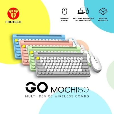مجموعة لوحة المفاتيح والماوس اللاسلكية Fantech MOCHI WK897 المكونة من 80 مفتاحًا لنظام التشغيل Windows