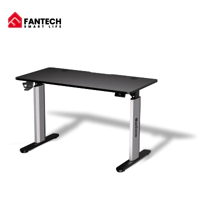 محطة عمل FANTECH WS414 مكتب قابل للتعديل – كهربائي، مريح، أسود