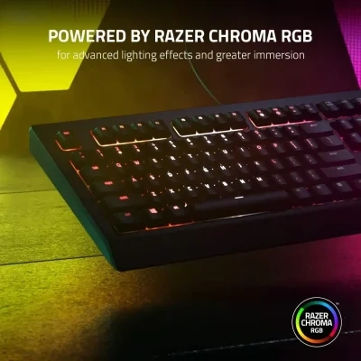 لوحة مفاتيح الألعاب Razer Cynosa V2: إضاءة Chroma RGB قابلة للتخصيص ومفاتيح بإضاءة خلفية فردية وتصميم مقاوم للانسكاب