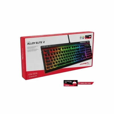 لوحة مفاتيح الألعاب الميكانيكية HyperX Alloy Elite 2 RGB مع إمكانية تخصيص الإضاءة والماكرو عن طريق البرنامج