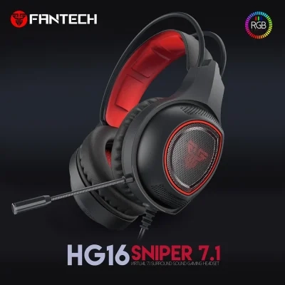 مجموعة شرائح CMEDIA وإضاءة RGB من FANTECH HG16 SNIPER 7.1 VIRTUAL SURROUND SOUND