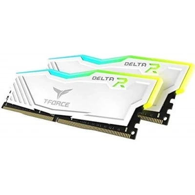 مجموعة ذاكرة سطح المكتب T-Force Delta RGB من TEAMGROUP بسعة 32 جيجابايت (2×16) وتردد 3600 ميجاهرتز CL18 DDR4 - باللون الأبيض