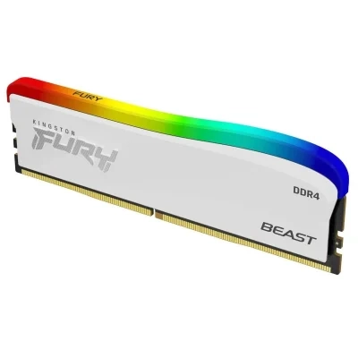 ذاكرة Kingston FURY™ 16GB 3600MT Beast DDR4 RGB Special Edition (أبيض)