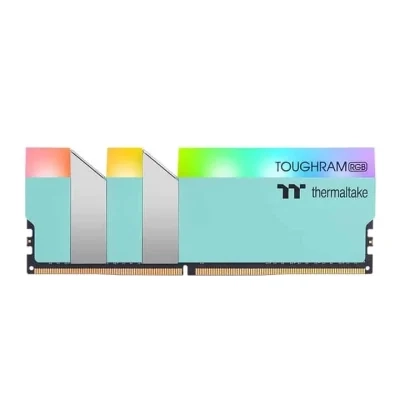 ذاكرة TOUGHRAM RGB DDR4 من THERMALTAKE 3600MHZ سعة 16 جيجابايت (8 جيجابايت × 2) - فيروزي