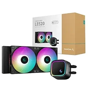مبرد سائل لوحدة المعالجة المركزية DEEPCOOL LE520 LED مقاس 240 مم بتقنية منع التسرب - أسود