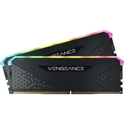 مجموعة ذاكرة CORSAIR VENGEANCE® RGB RS 16GB (2 x 8GB) DDR4 RAM 3600MHz CL18 — باللون الأسود