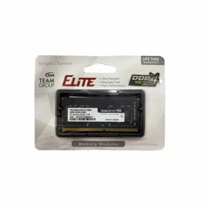ذاكرة كمبيوتر محمول TEAMGROUP ELITE SO-DIMM أحادية 8 جيجابايت 3200 ميجا هرتز CL22 DDR4