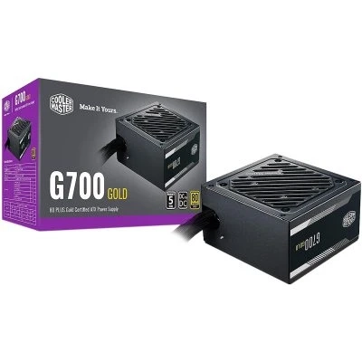 مزود الطاقة Cooler Master G700، 700 واط معتمد من GOLD 80+ مع مروحة HDB مقاس 120 مم (غير معياري)