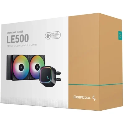 مبرد سائل لوحدة المعالجة المركزية DEEPCOOL LE500 LED مقاس 240 مم بتقنية منع التسرب - أسود