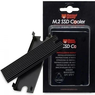 مبرد Thermal Grizzly NVMe M.2 SSD مع لوحين حراريين لتبريد SSD ومبرد M.2 السلبي للتخلص من انخفاض السرعة في M.2 2280 SSD