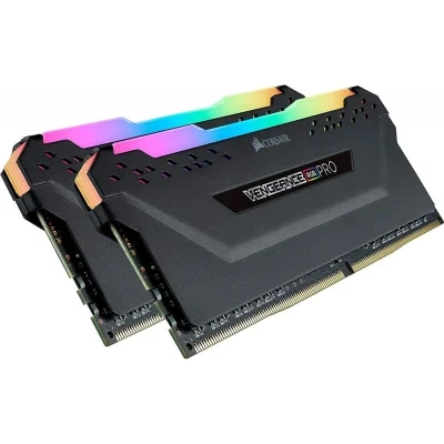 مجموعة ذاكرة CORSAIR VENGEANCE® RGB PRO سعة 16 جيجابايت (2 × 8 جيجابايت) DDR4 RAM 3600 ميجا هرتز CL18 — باللون الأسود