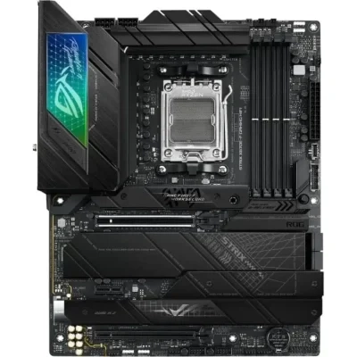 لوحة ASUS ROG Strix X670E-F Gaming WIFI 6E DDR5 AM5 Ryzen 7000 PCIe 5.0 4x M.2 Slots مع مشتتات حرارية AI Cooling II