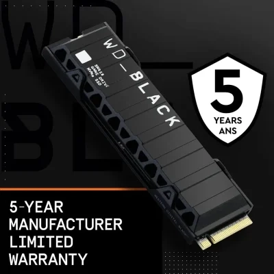 WD BLACK SN850 NVME M.2 1TB PCI-EXPRESS 4.0 X4 3D NAND SSD W/ HEATSINK