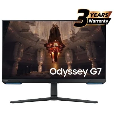 شاشة Samsung Odyssey G7 Smart Tizen (BG702) مقاس 32 بوصة بتقنية 4K UHD RGB - تجربة لعب مثالية بمعدل تحديث 144 هرتز وHDR10+ وتصميم مريح