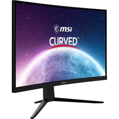 شاشة ألعاب MSI G2422C مقاس 24 بوصة VA بدقة 1920 × 1080 (FHD) انحناء 1500R بمعدل تحديث 180 هرتز FreeSync تصميم بدون إطار ممتاز رؤية ليلية